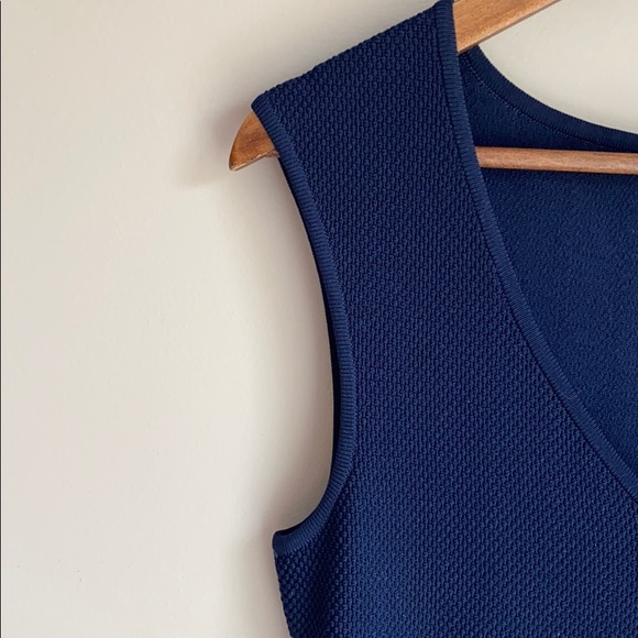 Milly Fit and Flare V-Neck Sweater Dress L - Picture 5 of 9